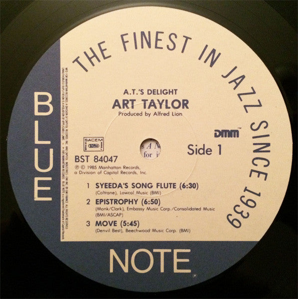 Art Taylor : A.T.'s Delight (LP, Album, RE, RM, DMM)