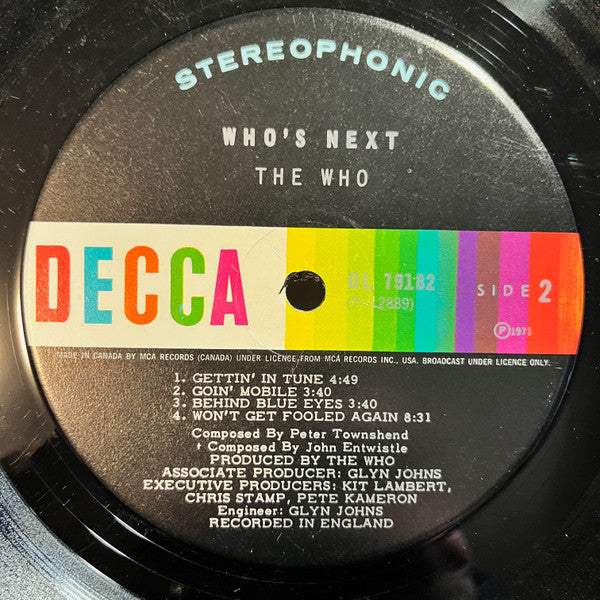 The Who : Who's Next (LP, Album, RE)