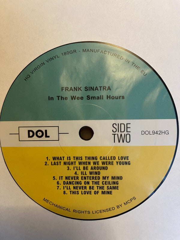 Frank Sinatra : In The Wee Small Hours (LP, Album, Mono, RE, 180)