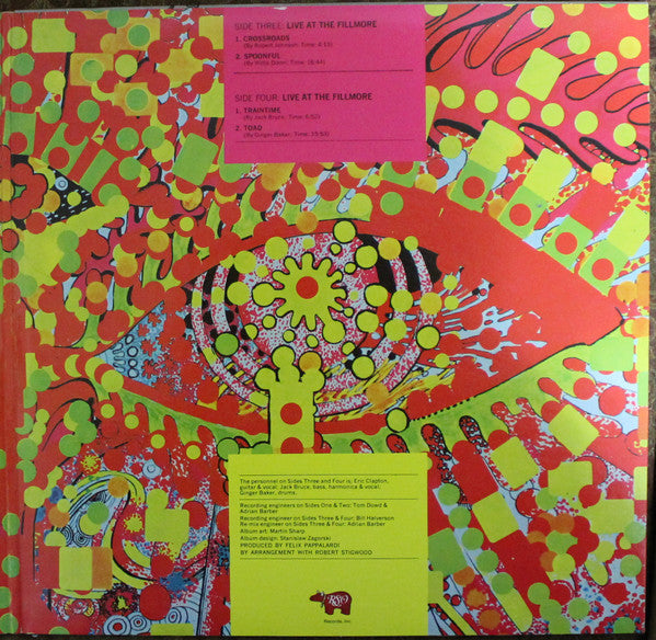 Cream (2) : Wheels Of Fire (2xLP, Album, RE)