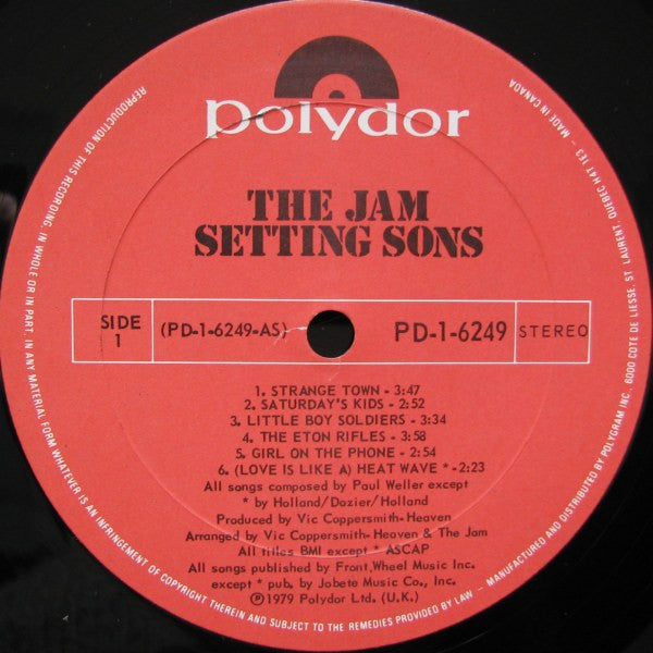 The Jam : Setting Sons (LP, Album)