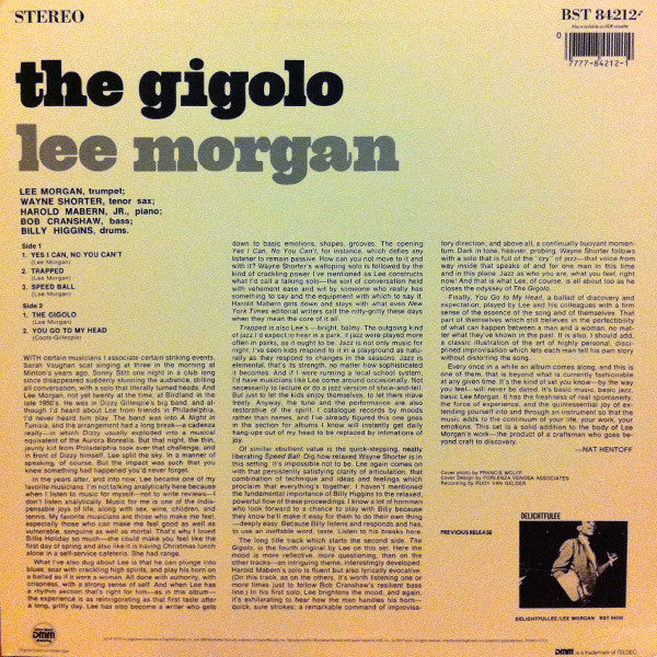 Lee Morgan : The Gigolo (LP, Album, RE, RM)