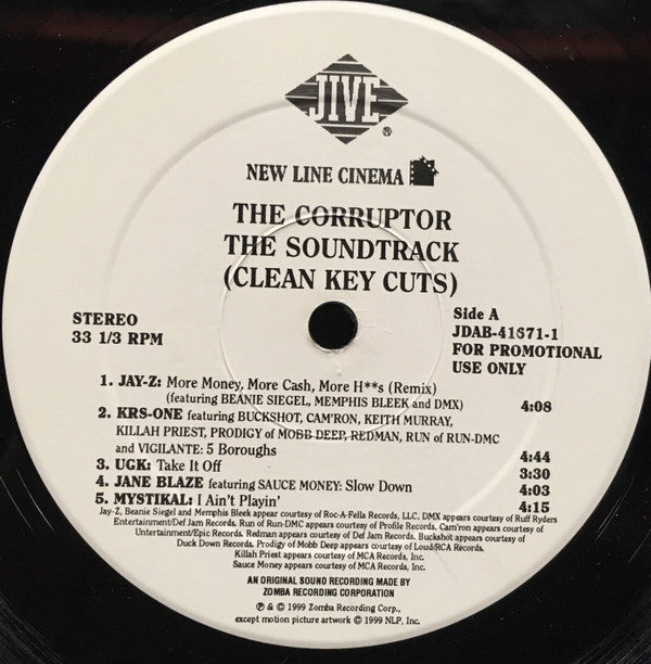 Various : The Corruptor - The Soundtrack (Clean Key Cuts) (LP, Comp, Promo)