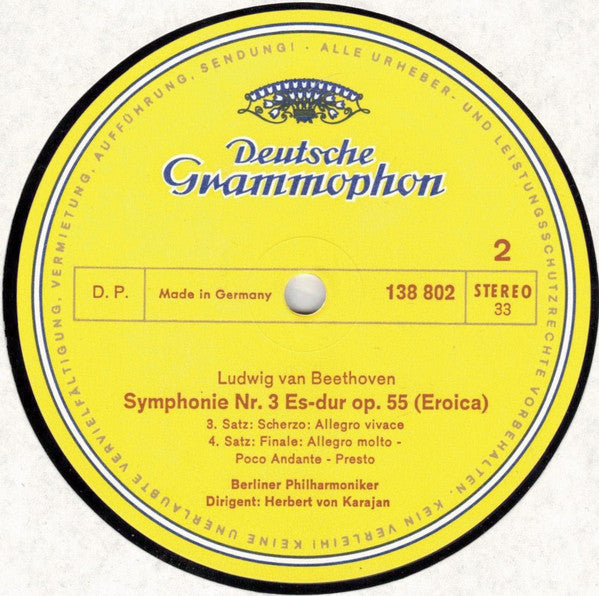 Ludwig van Beethoven / Berliner Philharmoniker • Herbert von Karajan : »Eroica« (LP)