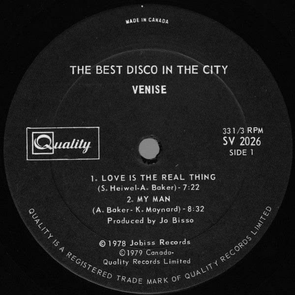 Venise (3) : The Best Disco In The City (LP, Album)