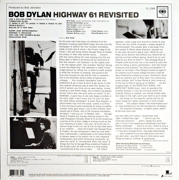 Bob Dylan : Highway 61 Revisited (LP, Album, Mono, RE, RP, 180)