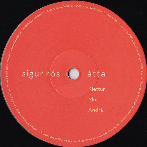 Sigur Rós : Átta (2xLP, Album, Gat)