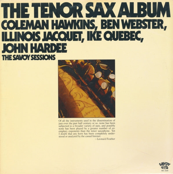 Coleman Hawkins, Ben Webster, Illinois Jacquet, Ike Quebec, John Hardee : The Tenor Sax Album (2xLP, Comp, Gat)