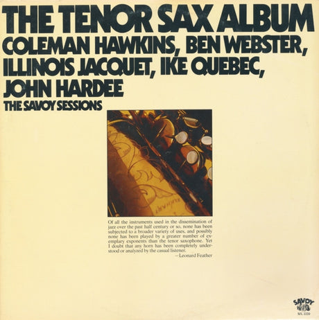 Coleman Hawkins, Ben Webster, Illinois Jacquet, Ike Quebec, John Hardee : The Tenor Sax Album (2xLP, Comp, Gat)