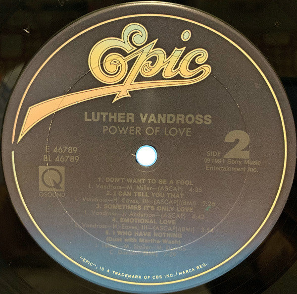 Luther Vandross : Power Of Love (LP, Album)
