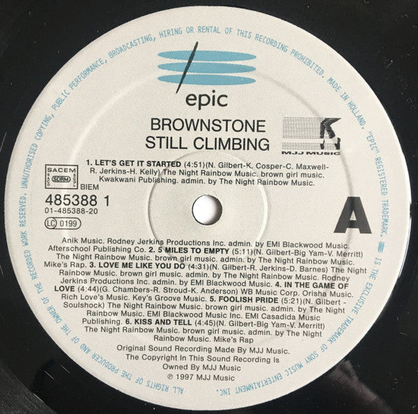 Brownstone : Still Climbing (LP, Album)