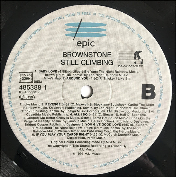 Brownstone : Still Climbing (LP, Album)