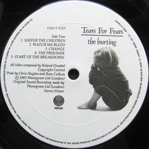 Tears For Fears : The Hurting (LP, Album, Duc)