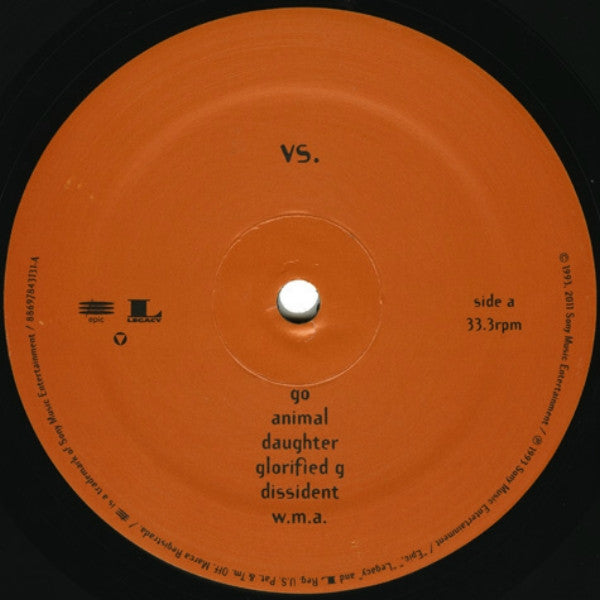 Pearl Jam : Vs. (LP, Album, RE, RM, 180)