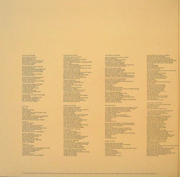 Joni Mitchell : Court And Spark (LP, Album, RE, Gat)