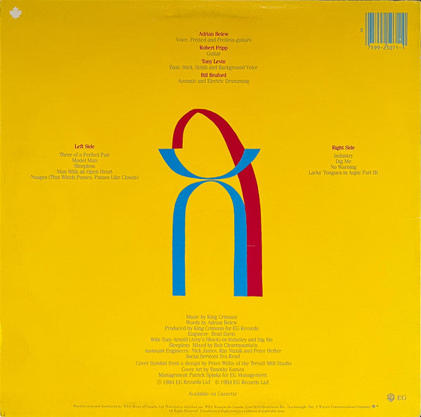 King Crimson : Three Of A Perfect Pair (LP, Album)