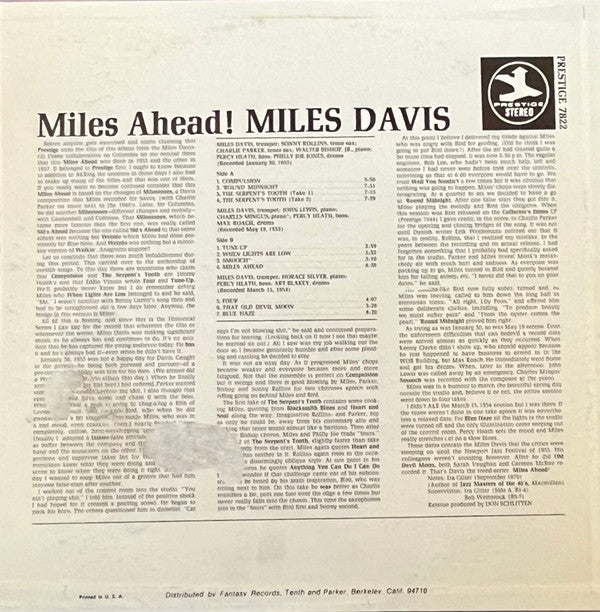 Miles Davis : Miles Ahead! (LP, Comp, RM)