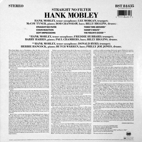 Hank Mobley : Straight No Filter (LP, Album, RM, DMM)