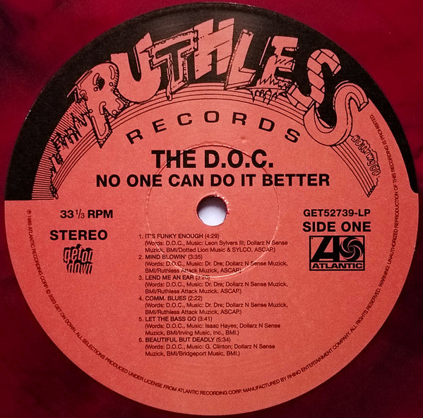The D.O.C. : No One Can Do It Better (LP, Album, Ltd, Num, RE, Red)
