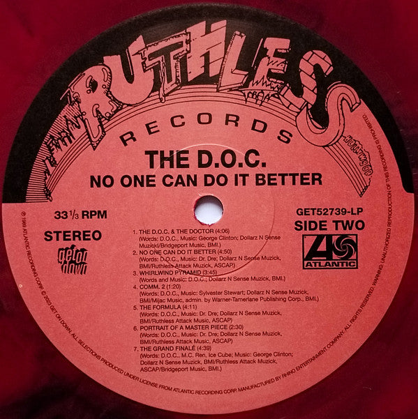 The D.O.C. : No One Can Do It Better (LP, Album, Ltd, Num, RE, Red)