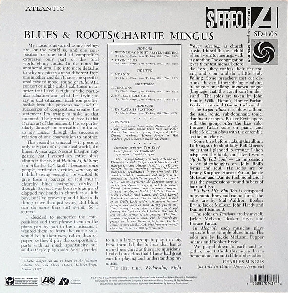 Charles Mingus : Blues & Roots (2x12", Album, RE, RM, 180)