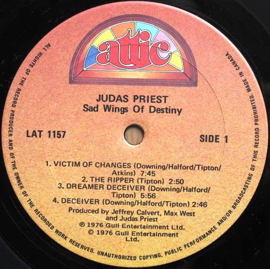 Judas Priest : Sad Wings Of Destiny (LP, Album)