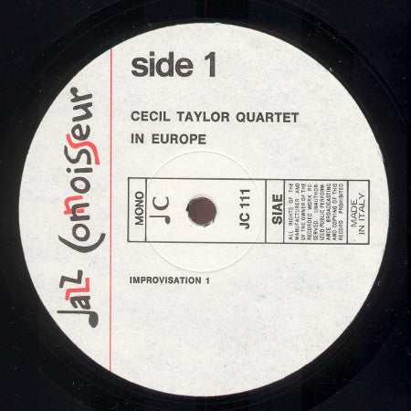 Cecil Taylor Quartet* : In Europe (LP, Mono, Unofficial)