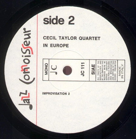 Cecil Taylor Quartet* : In Europe (LP, Mono, Unofficial)