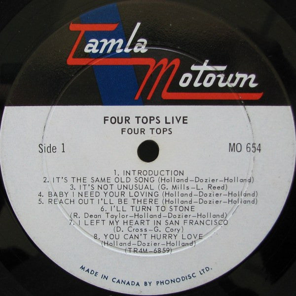 Four Tops : Four Tops Live! (LP, Album)