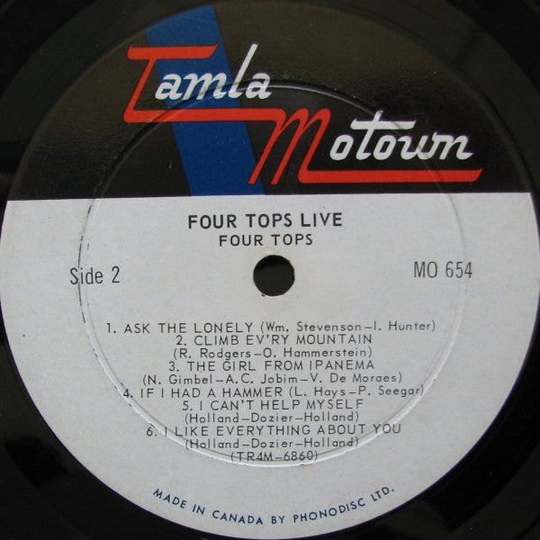 Four Tops : Four Tops Live! (LP, Album)