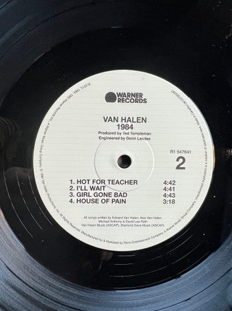 Van Halen : 1984 (LP, Album, RE, RM, 180)