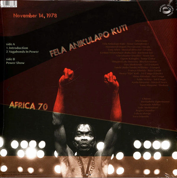 Fela Kuti And Africa 70 : Live Berliner Jazztage November 14, 1978 (LP, Unofficial)