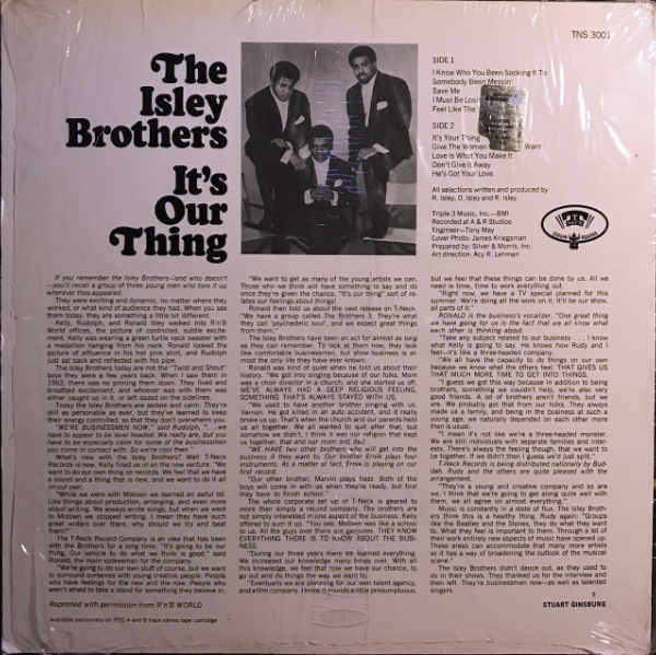 The Isley Brothers : It's Our Thing (LP, Album, RE)