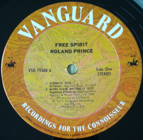 Roland Prince : Free Spirit (LP, Album)