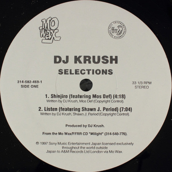 DJ Krush : Selections (12")