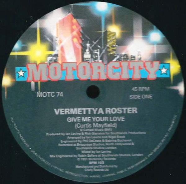 Vermettya Royster : Give Me Your Love (12", Single)