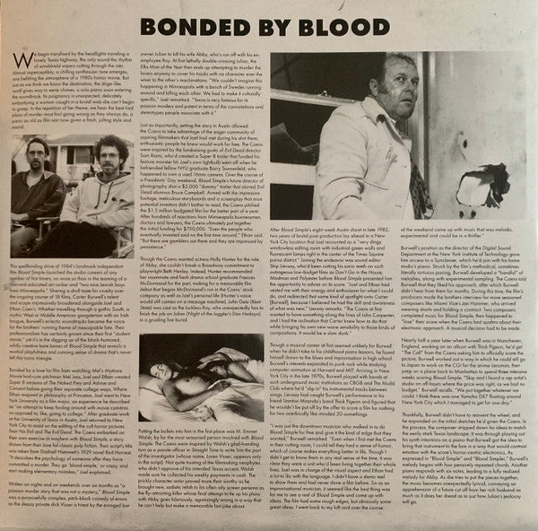 Carter Burwell : Blood Simple (Original Motion Picture Soundtrack) (LP, RSD, Ltd, "Ki)