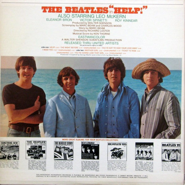 The Beatles : Help! (Original Motion Picture Soundtrack) (LP, Album, Mono, Gat)