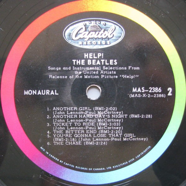 The Beatles : Help! (Original Motion Picture Soundtrack) (LP, Album, Mono, Gat)