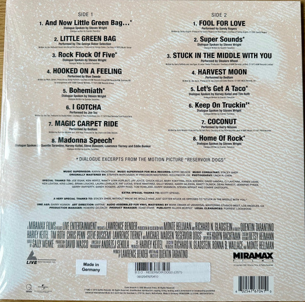 Various : Reservoir Dogs (Original Motion Picture Soundtrack) (LP, Comp, RE)