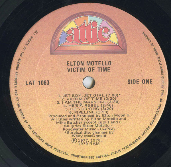 Elton Motello : Victim Of Time (LP)