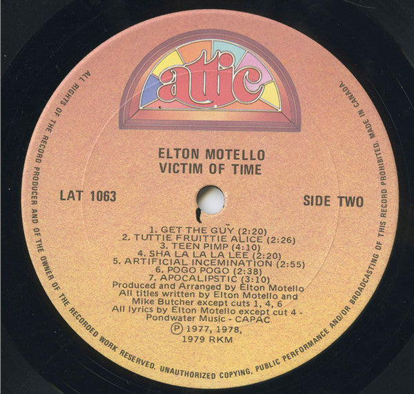 Elton Motello : Victim Of Time (LP)