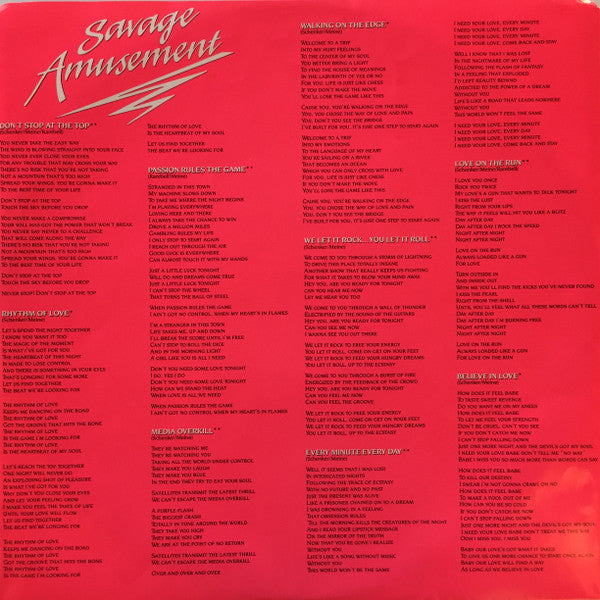 Scorpions : Savage Amusement (LP, Album)