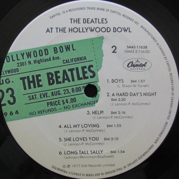 The Beatles : The Beatles At The Hollywood Bowl (LP, Album, Emb)