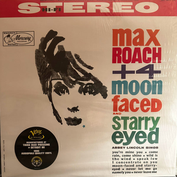 Max Roach Plus Four, Abbey Lincoln : Moon Faced And Starry Eyed (LP, Album, RE, 180)