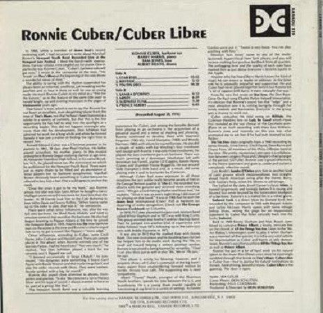 Ronnie Cuber : Cuber Libre (LP)