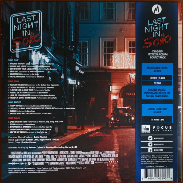 Various : Last Night In Soho (Original Motion Picture Soundtrack) (2xLP, Comp, Spl)