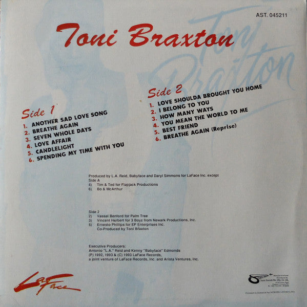 Toni Braxton : Toni Braxton (LP, Album)