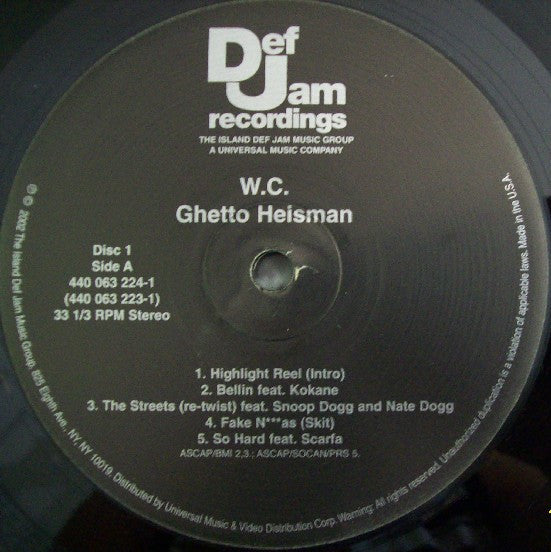 WC : Ghetto Heisman (2xLP, Album)