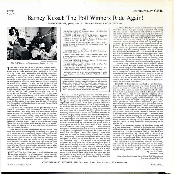 The Poll Winners : Ride Again! (LP, Album, Mono)